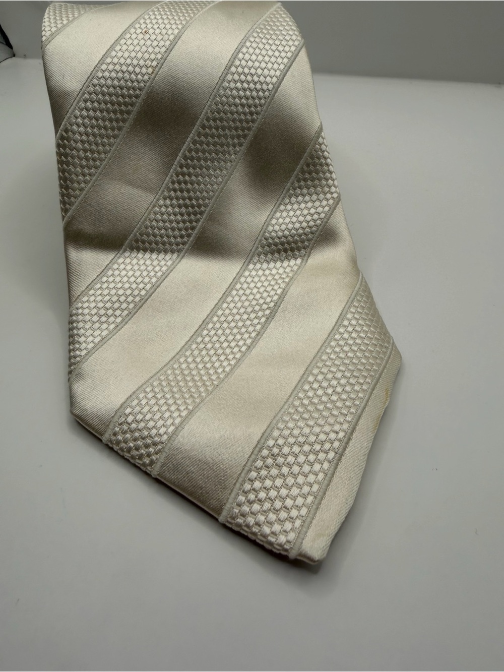 Donald J. Trump Ivory Satin Stripe Necktie